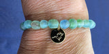 Squam Lake Green Glass Beaded Bracelet