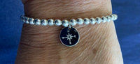 Compass Rose 4mm Beaded Bracelet