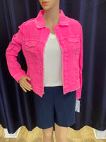 LuLu-B Bright Hot Pink "Jean Style" Linen Jacket