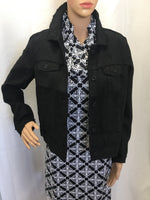 LuLu-B Black "Jean Style" Linen Jacket