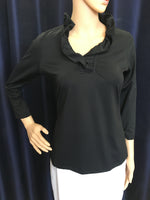 LuLu- B Black Ruffle Neck