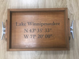 Lake Winnipesaukee Coordinates Tray