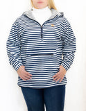 Navy/White Stripe Logo Anorak Pullover